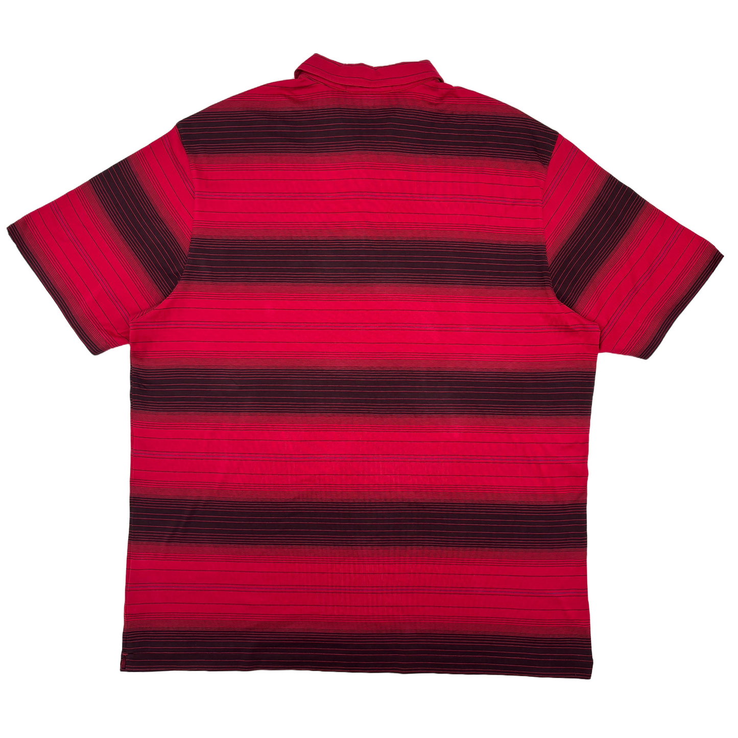 Nike Tiger Woods Red Striped Polo-Shirt (XL)