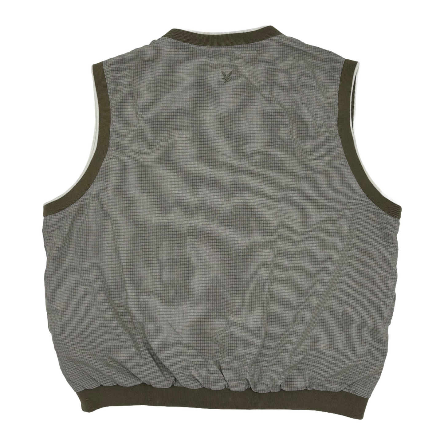 Lyle & Scott Khaki Chequered Golf Vest (XL)