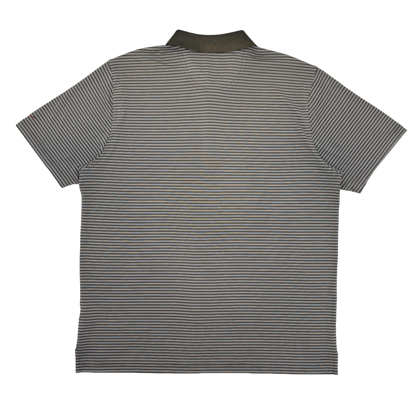 Greg Norman Black/White Striped Polo-Shirt (XL)
