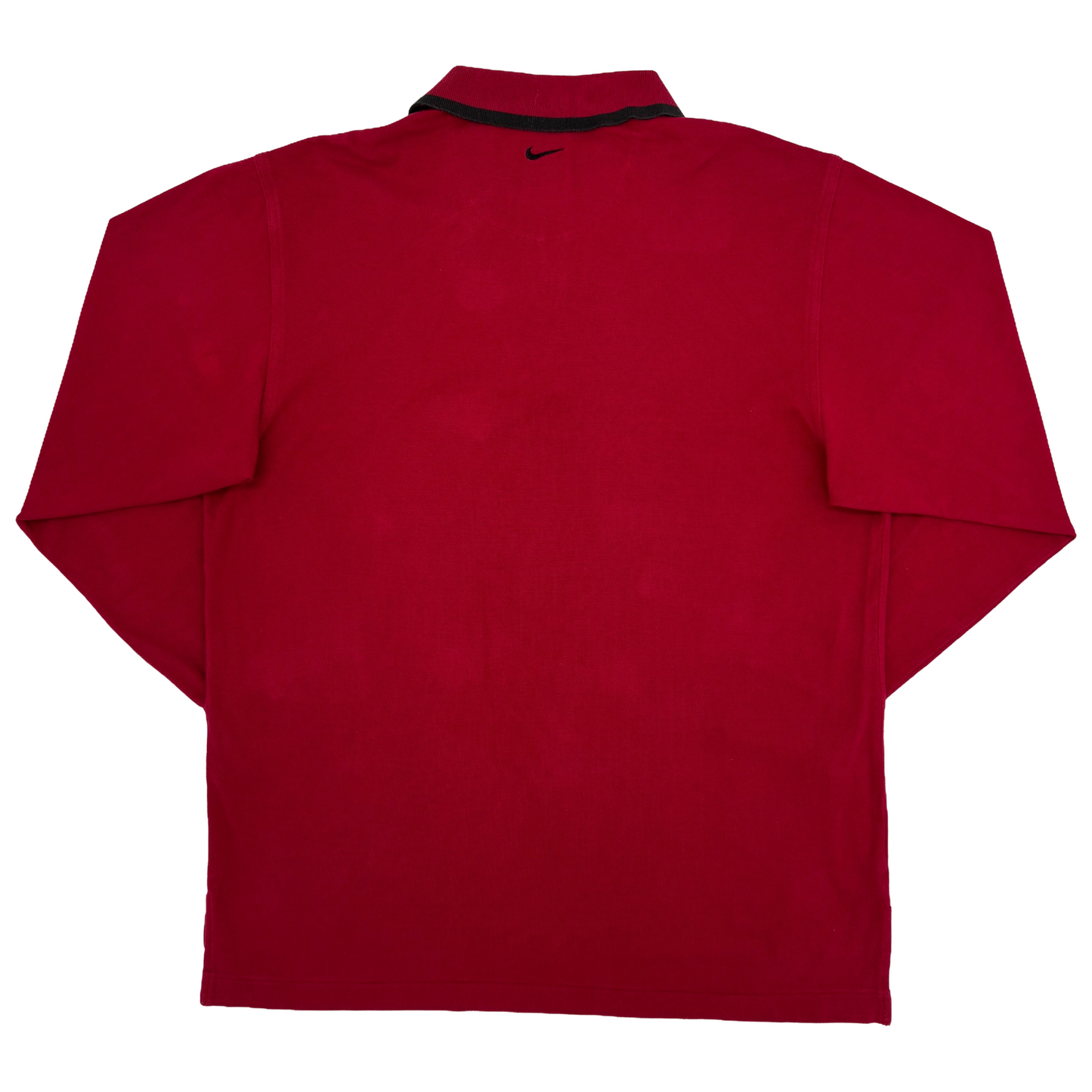 Nike Tiger Woods Yin Yang Red Long Sleeve Polo-Shirt (L)