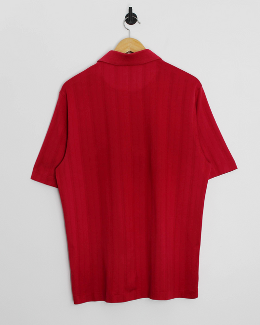 00s Nike Tiger Woods Crimson Red Polo-Shirt (M)