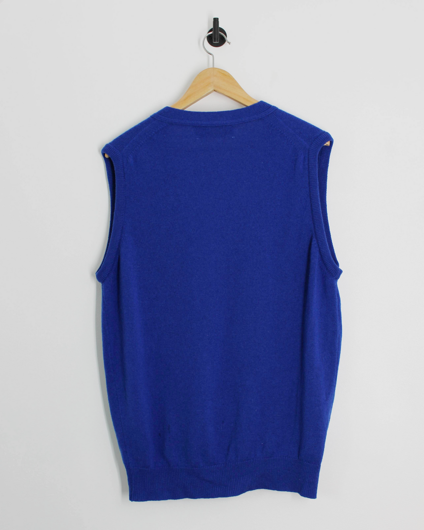 90s Lyle & Scott Blue Buttoned Wool Vest (L)