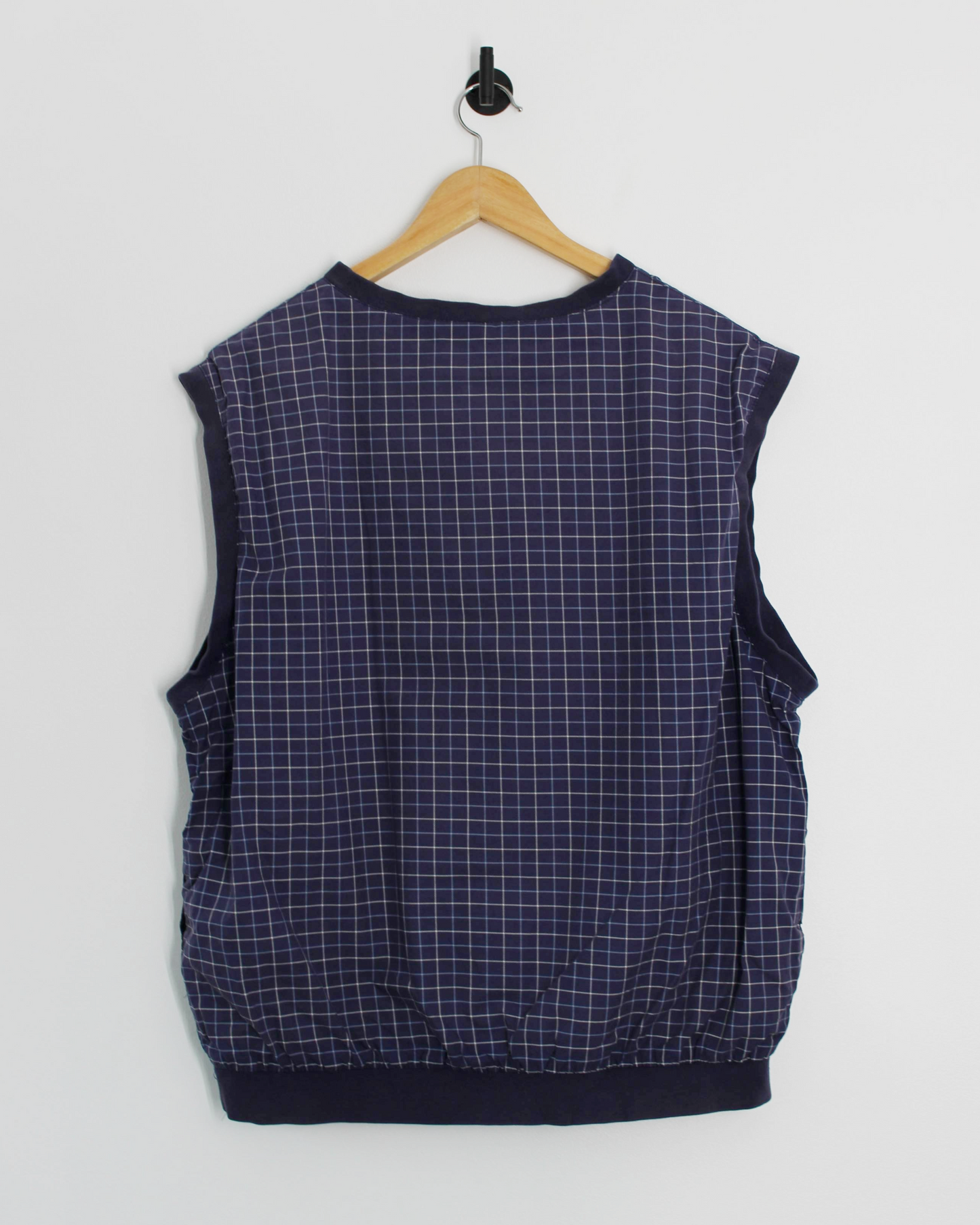 90s Polo Ralph Lauren Golf Navy Chequered Golf Vest (XL)