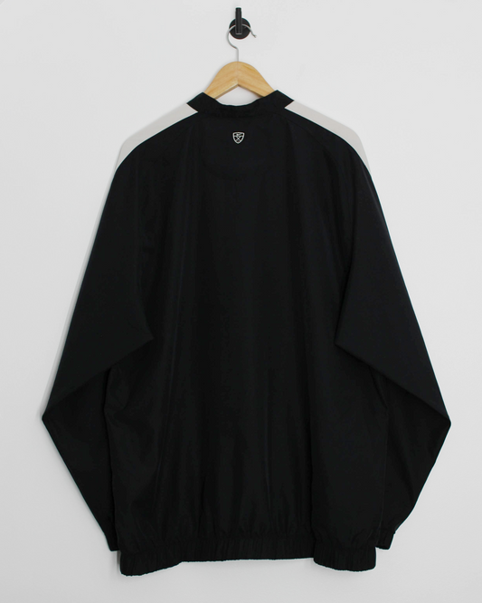 00s Nike Black/White Quarter Zip Windbreaker Pullover (XL)
