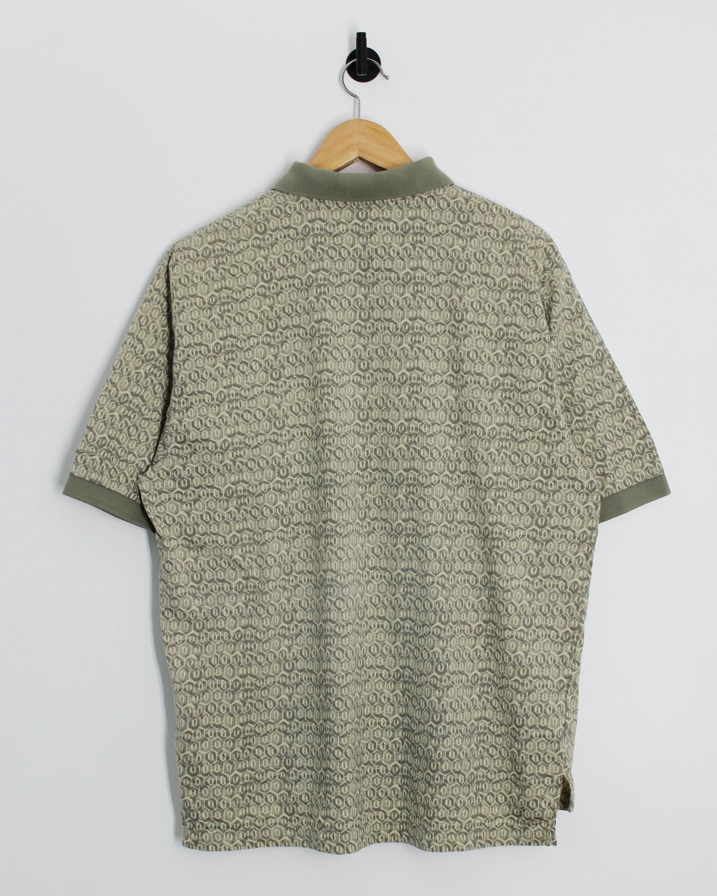 90s Nike Green Abstract Polo-Shirt (L)