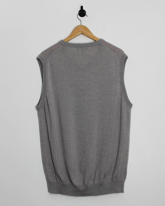Lyle & Scott Grey Wool Golf Vest (XXL)