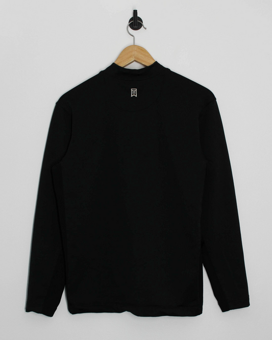 00s Nike Tiger Woods Black Long Sleeve Mock Neck Golf Top (S)