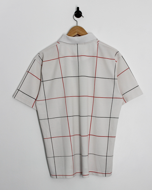 90s Ping ‘Mr Ping’ White Chequered Shirt (L)
