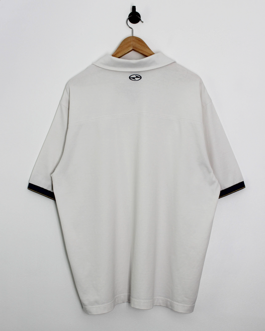 90s Nike Yin Yang White Polo-Shirt With Navy Trim (XL)