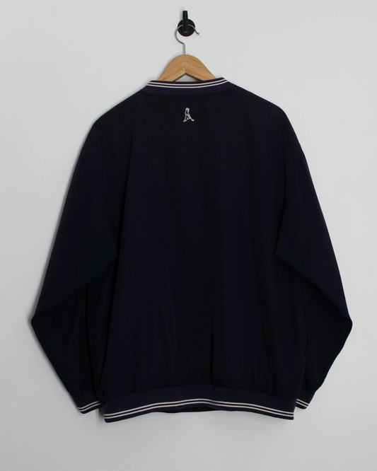 00s Ping ‘Mr Ping’ Navy/Purple V-Neck Windbreaker (M)