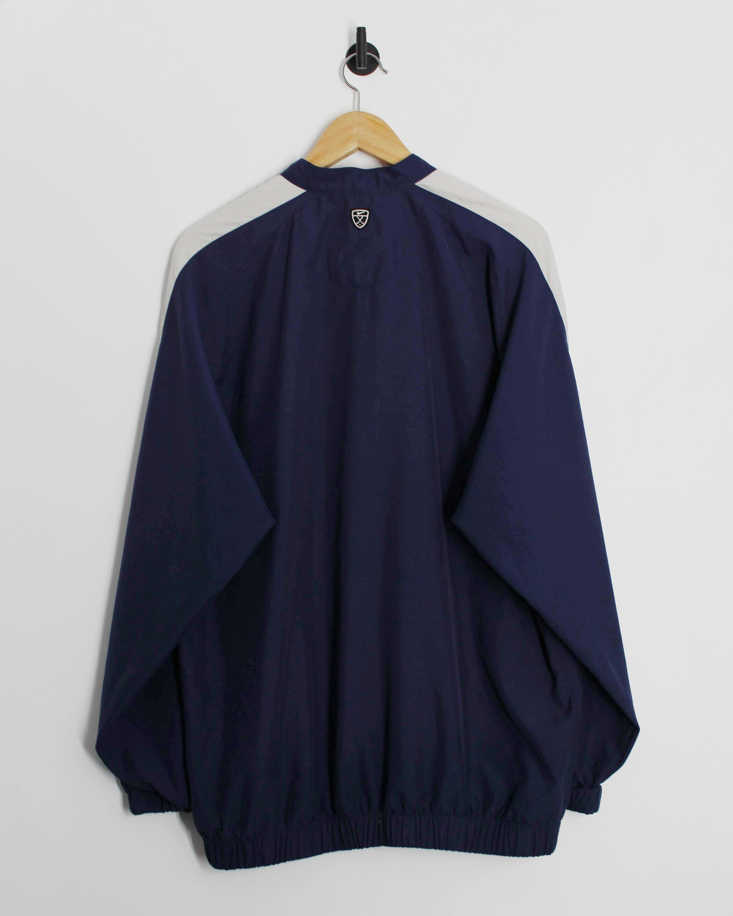 00s Nike Shield Logo Navy/White Quarter Zip Windbreaker (L)