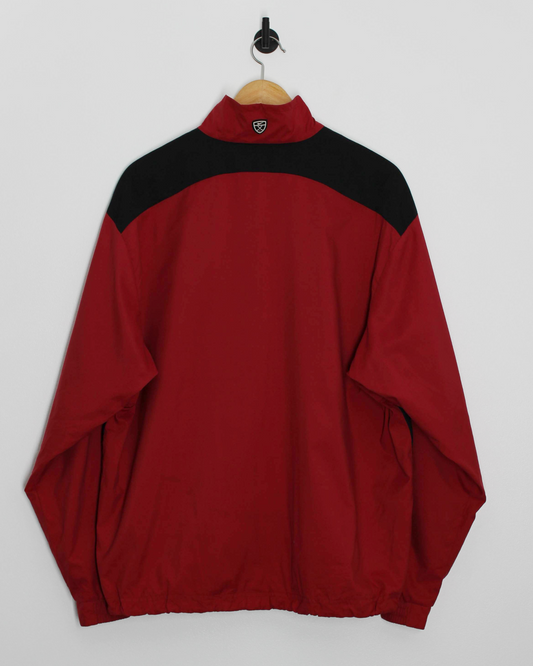 00s Nike Red/Black Quarter Zip Jacket (M)