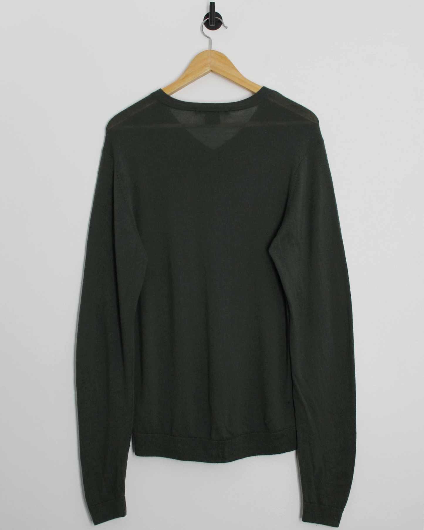 00s Nike Tiger Woods Dark Green V-Neck Wool Jumper (M)