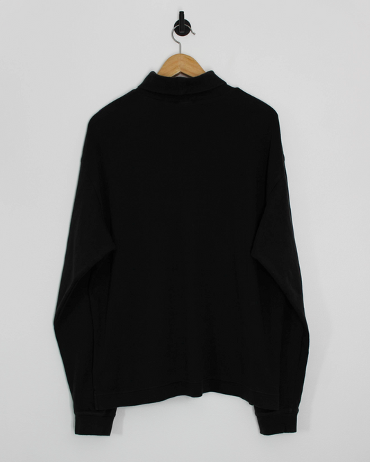 00s Nike Shield Logo Black Turtle Neck Long Sleeve Golf Top (L)