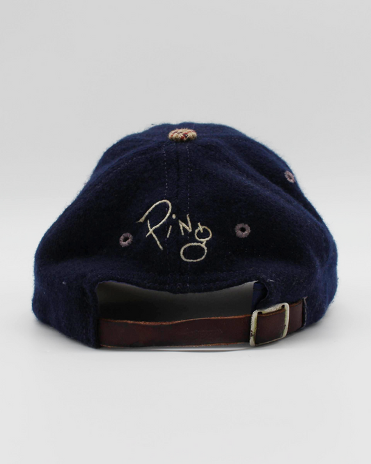 90s Ping Navy/Plaid Spellout Strap-back Cap (S)