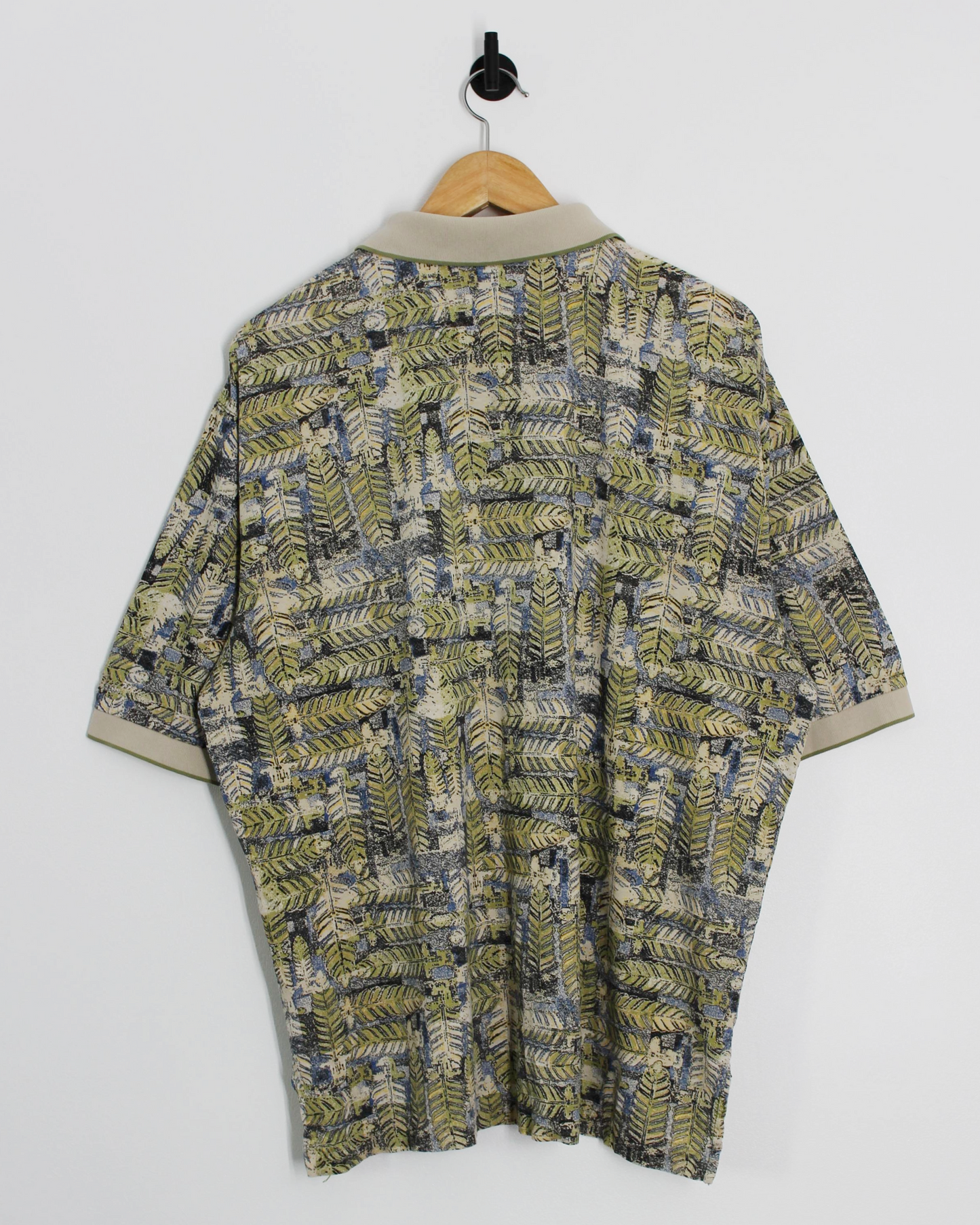 90s Nike Abstract Palm Leaf Polo-Shirt (L)