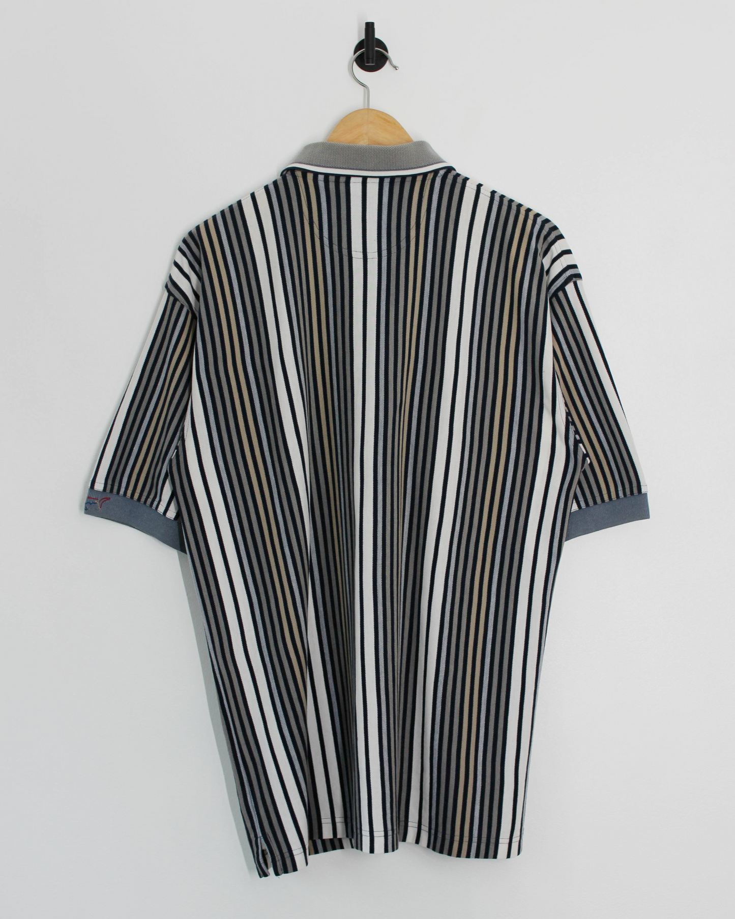 90s Greg Norman Abstract Striped Polo-Shirt (M)