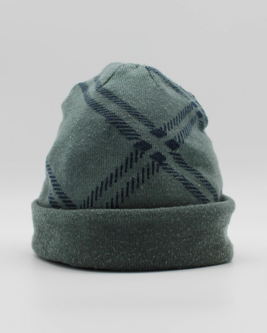 00s Nike Shield Logo Green Patterned Beanie Hat