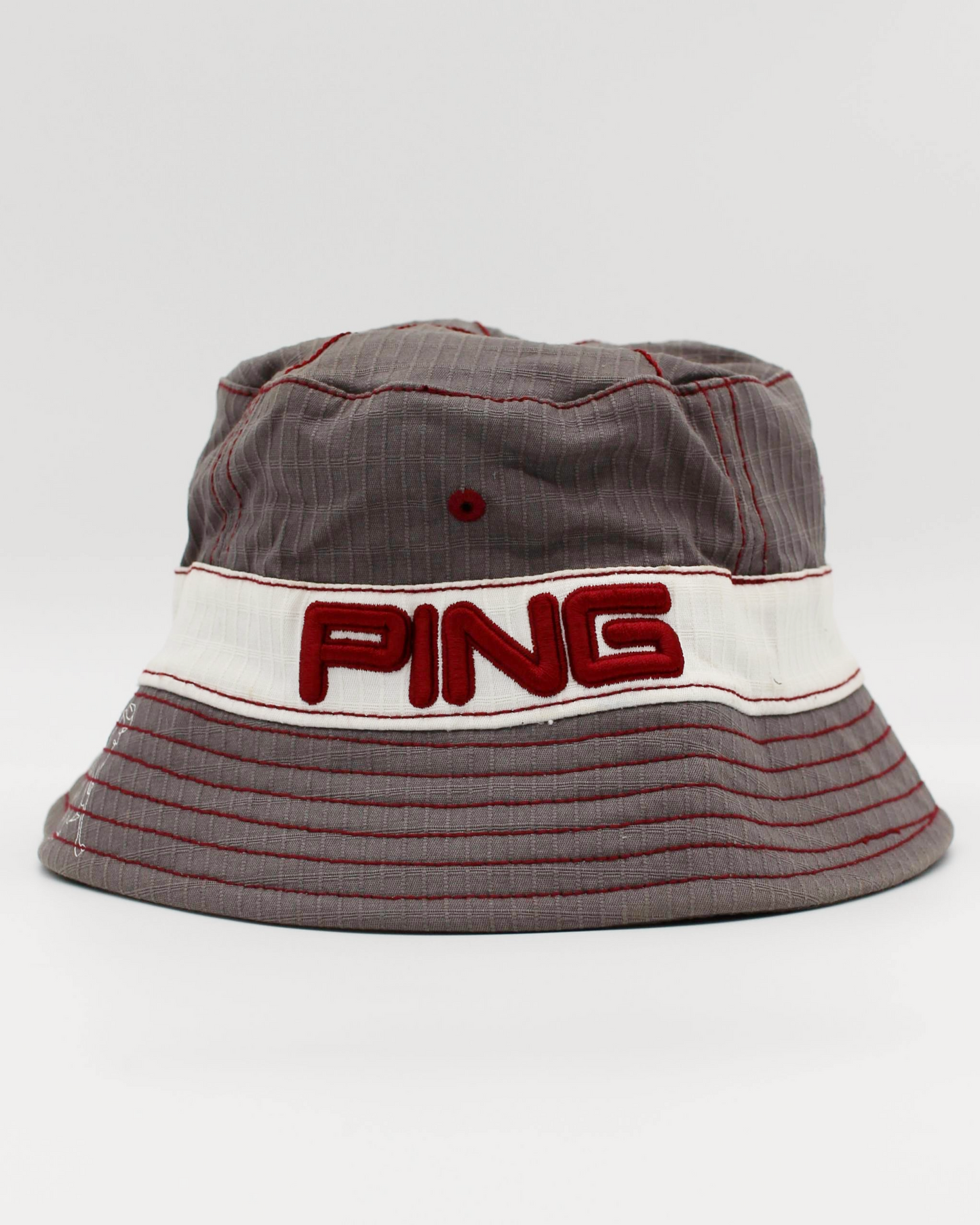 00s Ping Man Grey/Red Bucket Hat