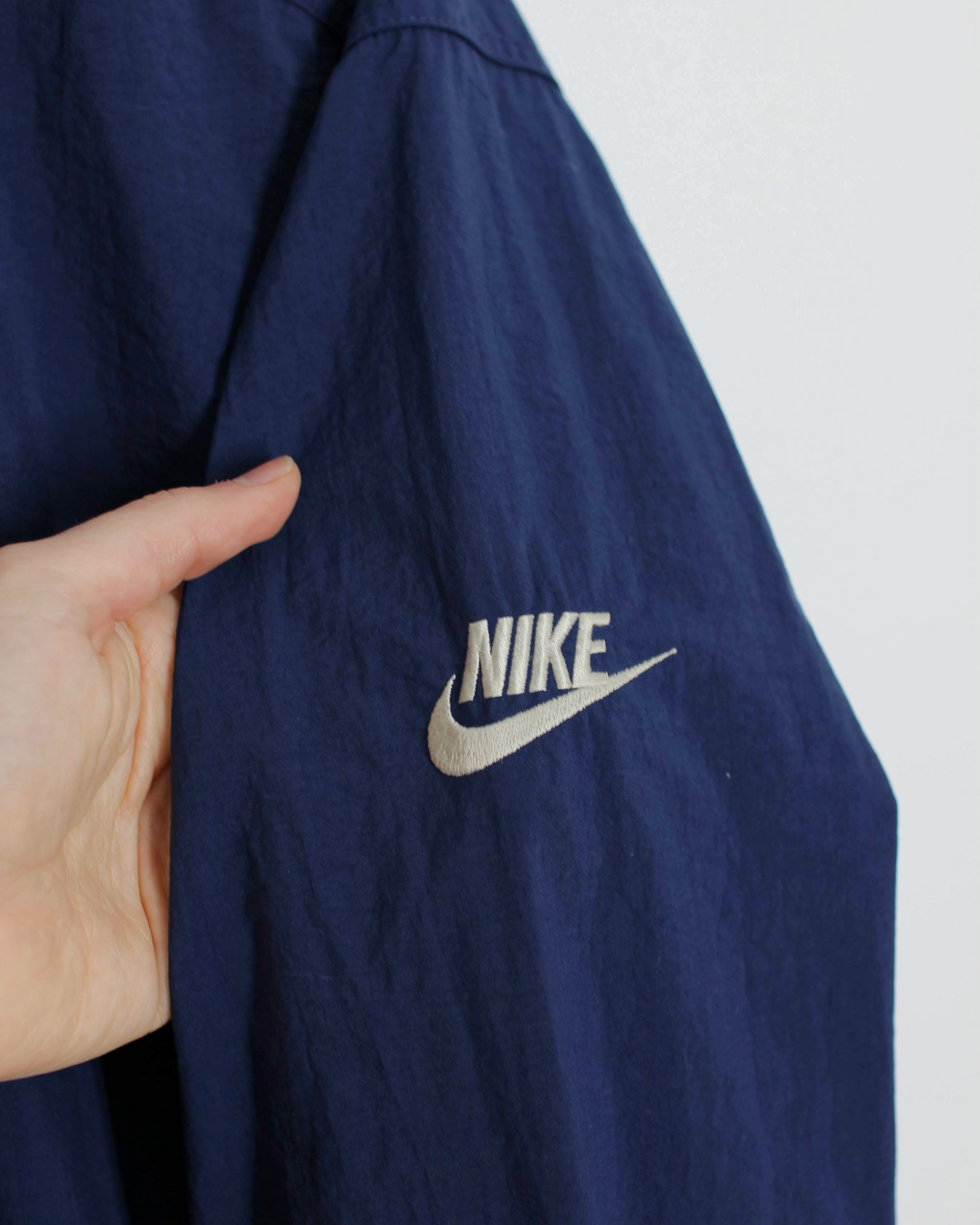 90s Nike Deep Blue Buttoned Windbreaker (M)