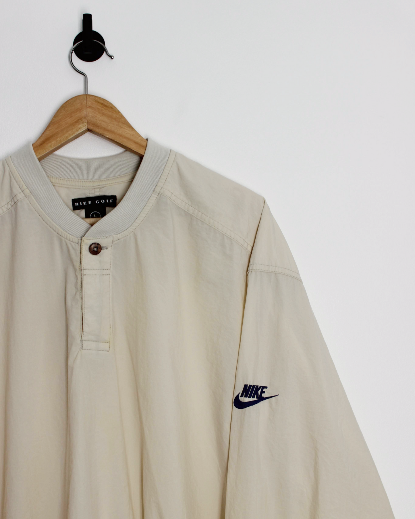 90s Nike Cream Buttoned Windbreaker (L)