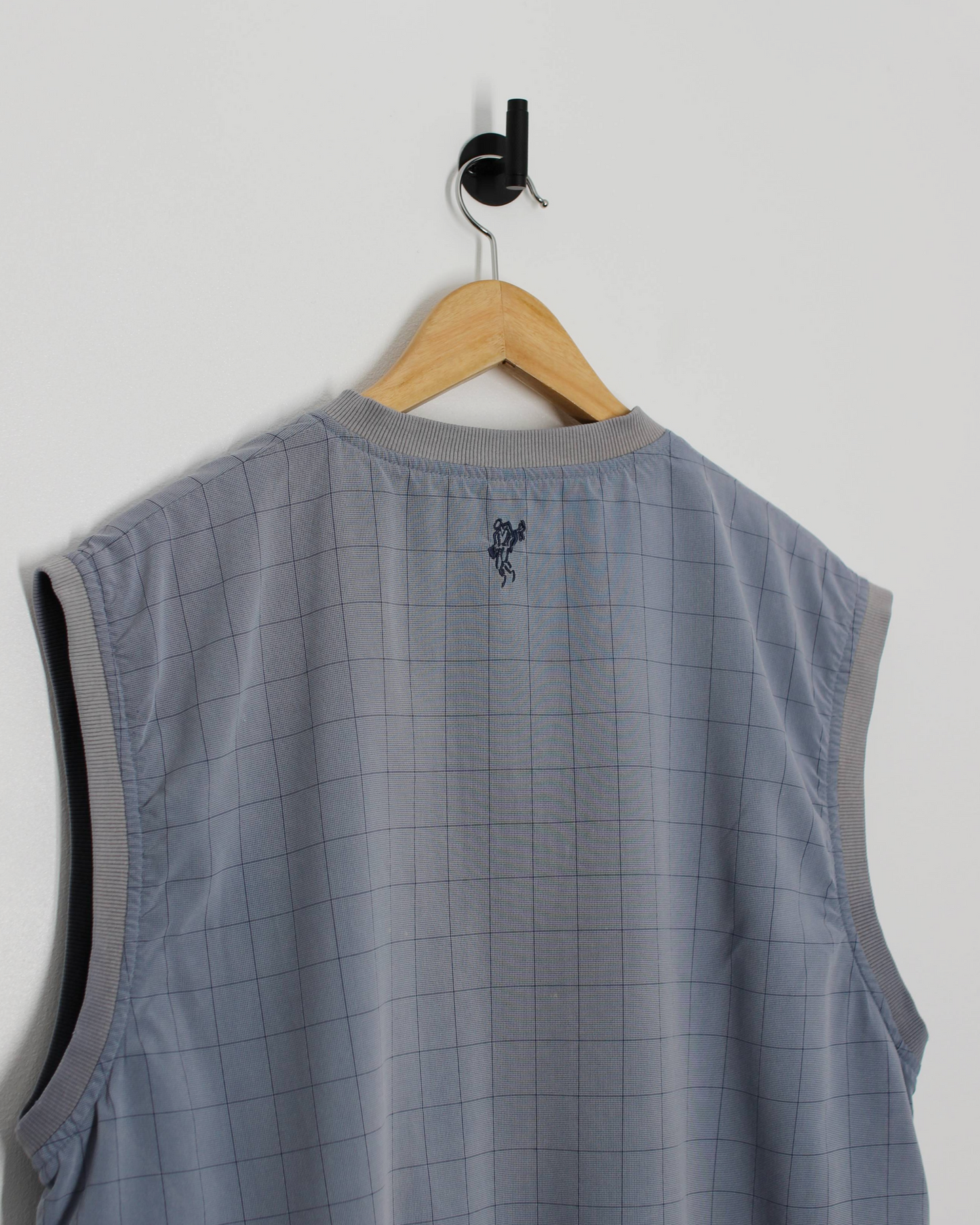 90s Ashworth Light Blue Chequered Golf Vest (L)