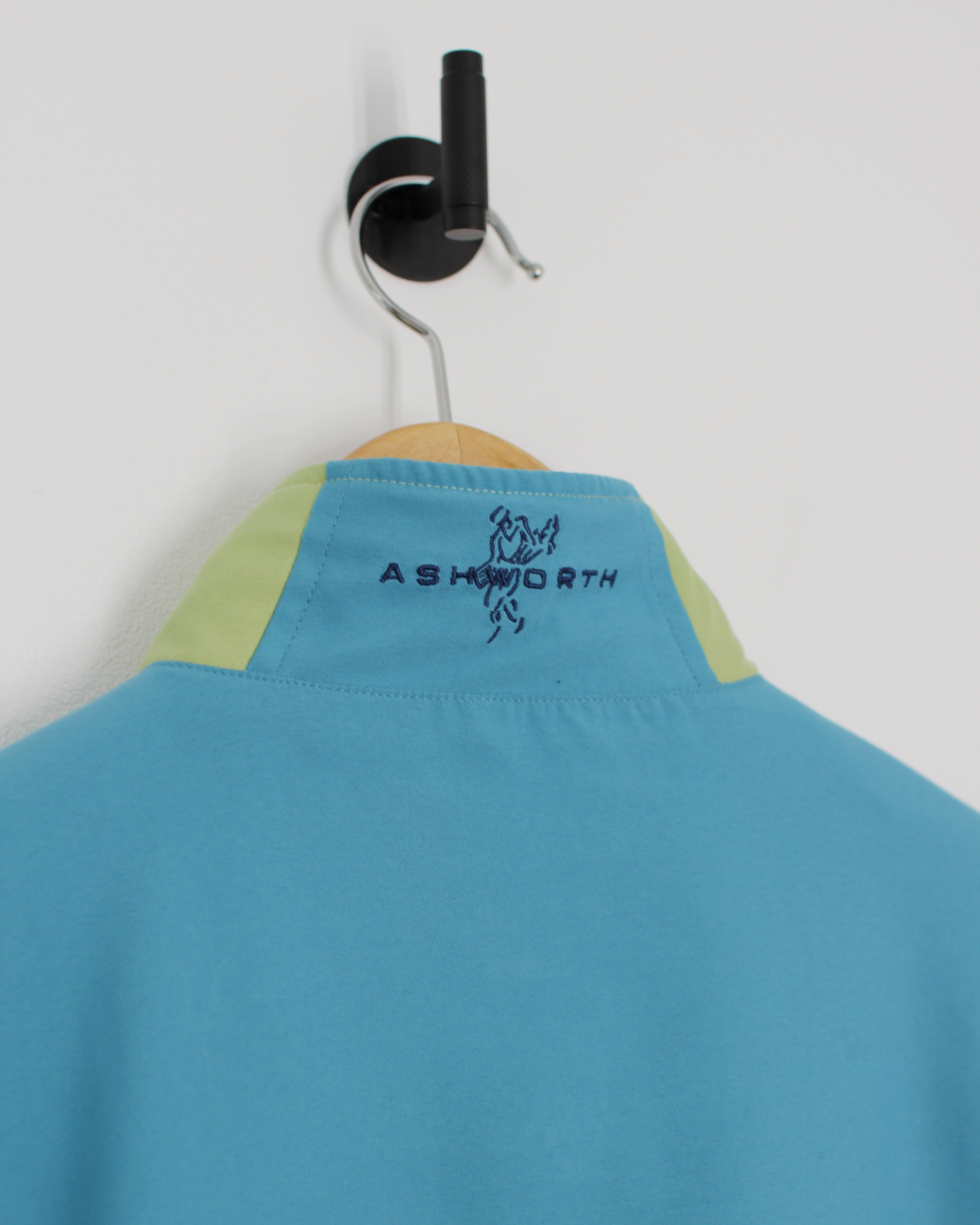 Ashworth Green/Blue Half-Zip Jacket (S)