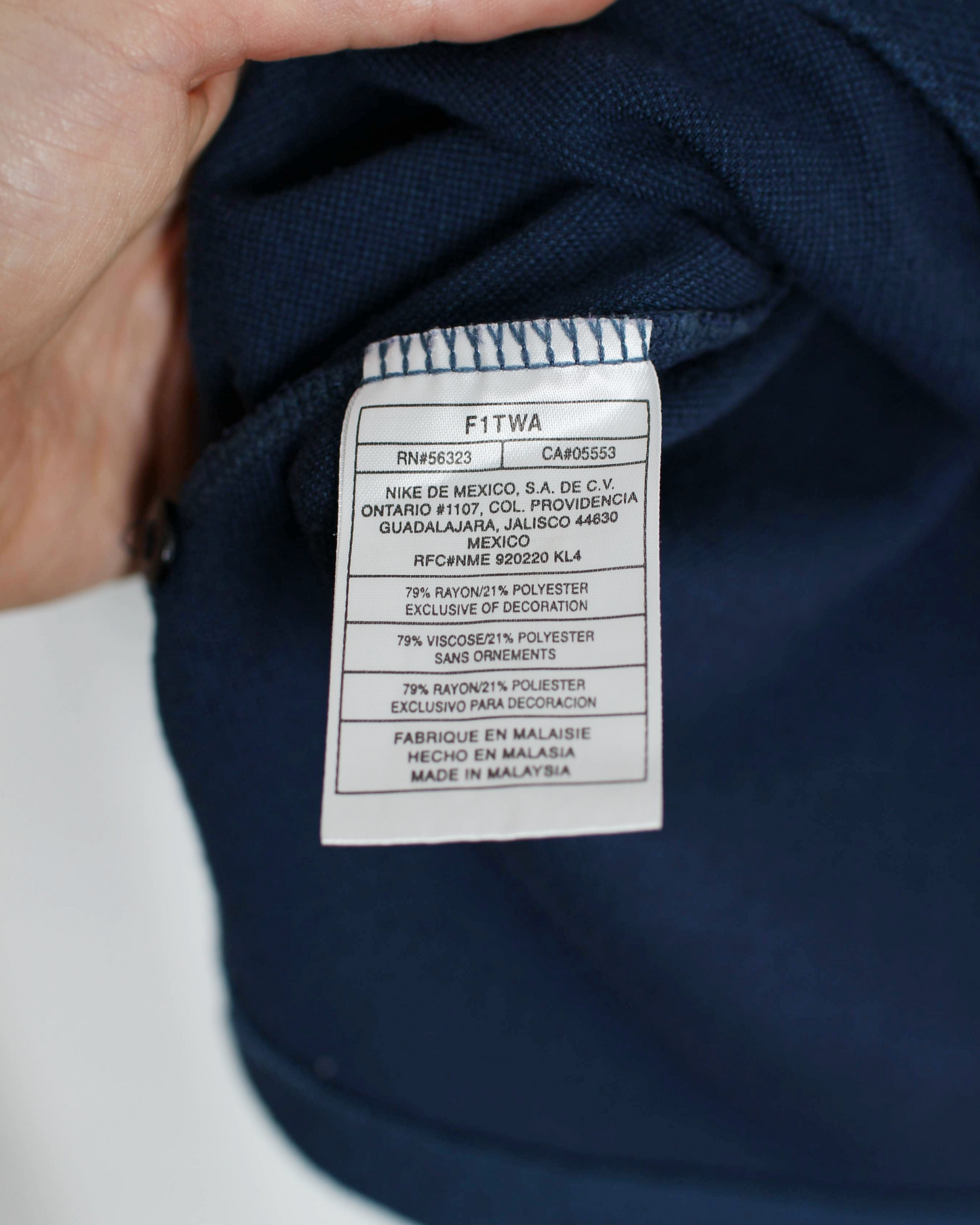 00s Nike Tiger Woods Pebble Beach Navy Polo-Shirt (L)