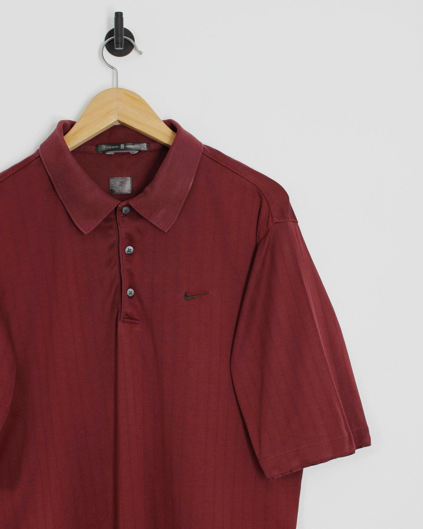 00s Nike Tiger Woods Maroon Polo-Shirt (M)