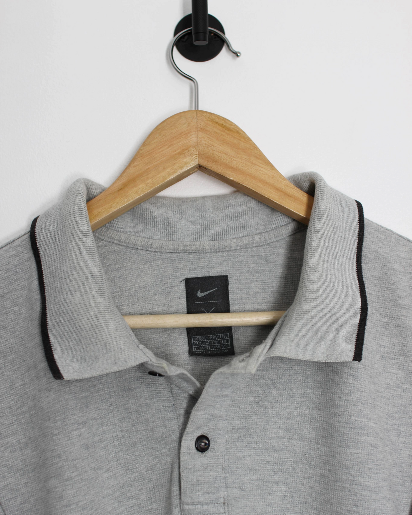 90s Nike Yin Yang Grey Polo-Shirt (XL)