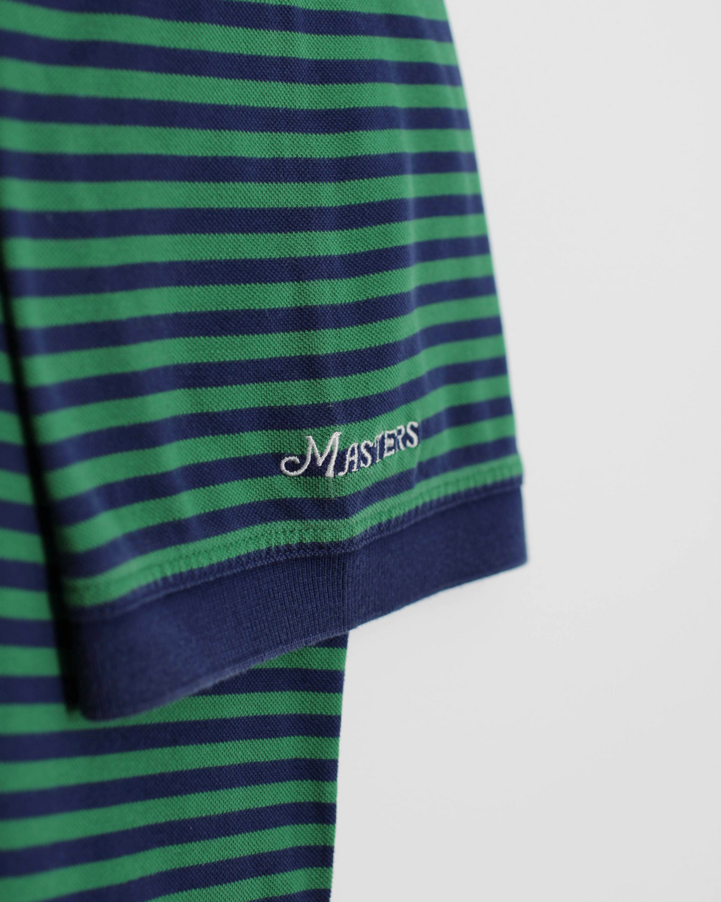 Masters Collection Green/Navy Striped Polo-Shirt (L)