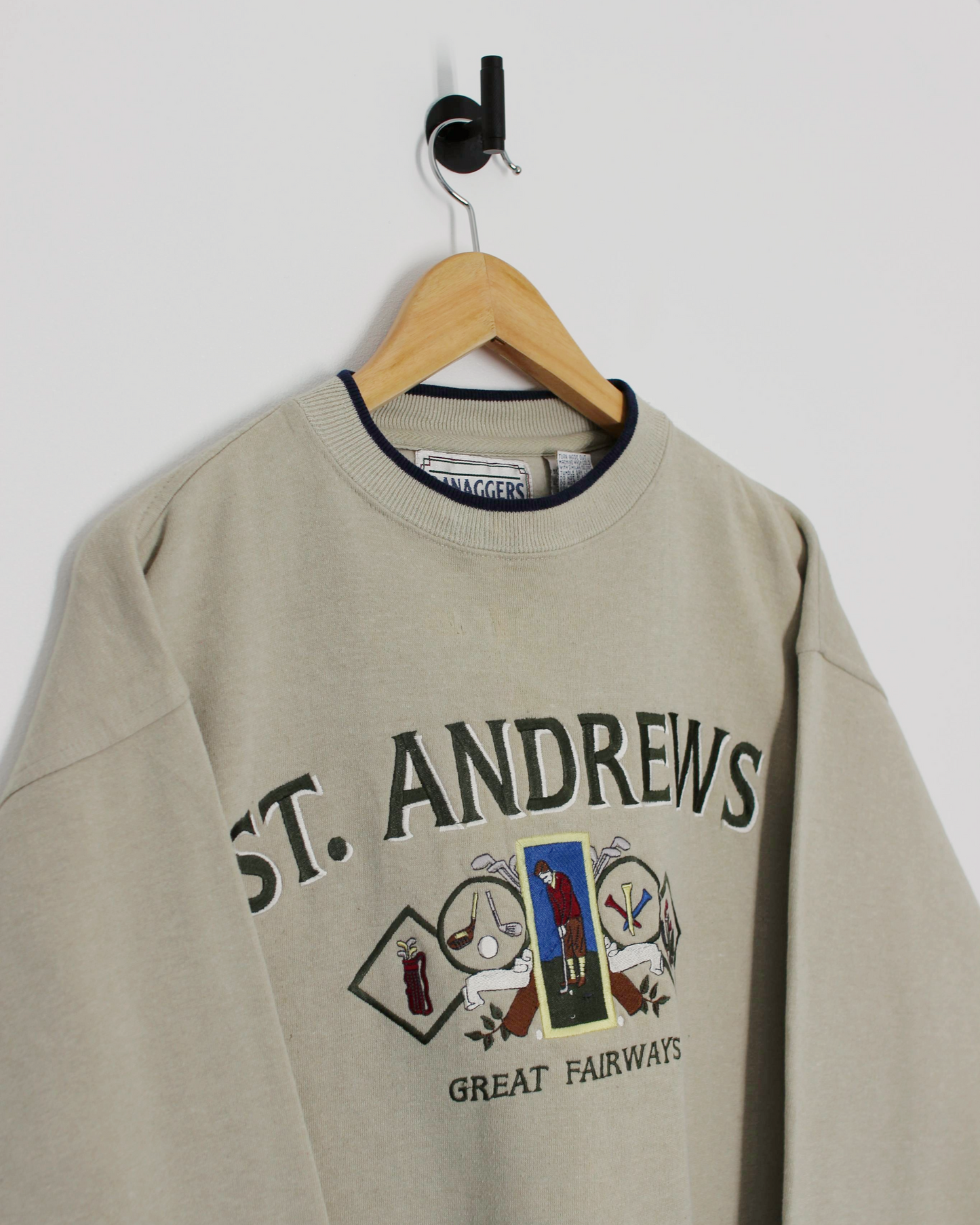 90s St Andrews ‘Great Fairways’ Crewneck Sweatshirt (M)