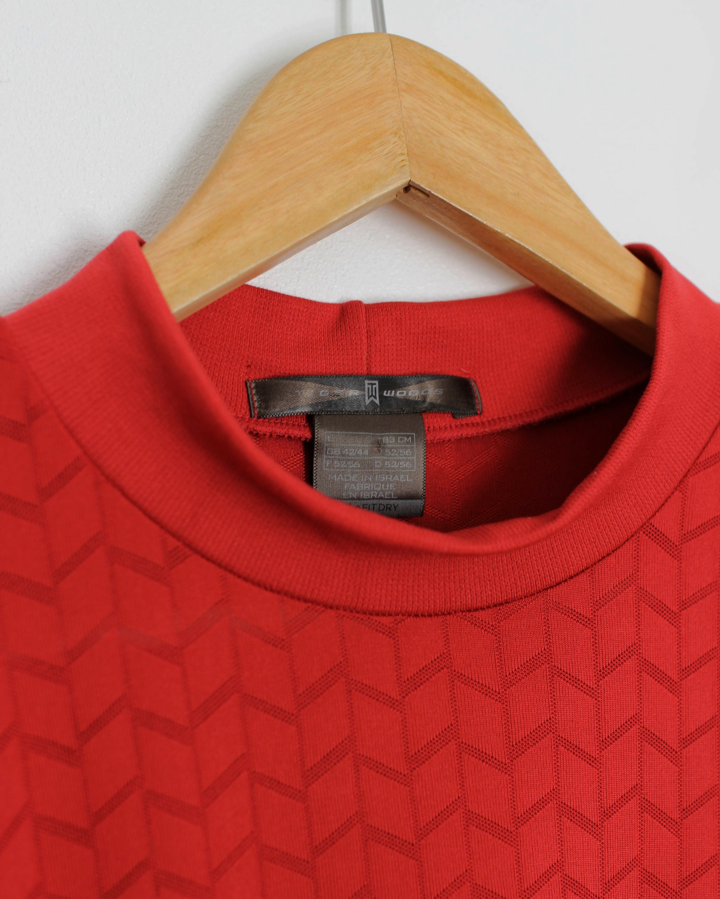 00s Nike Tiger Woods Red Patterned Mock Neck (L)