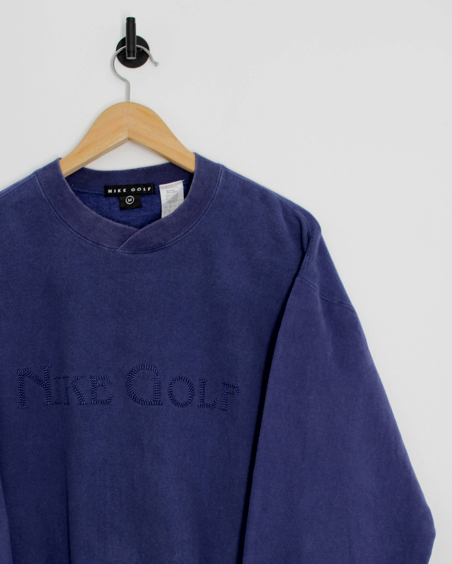 90s Nike Golf Spellout Navy Crewneck Sweatshirt (S)