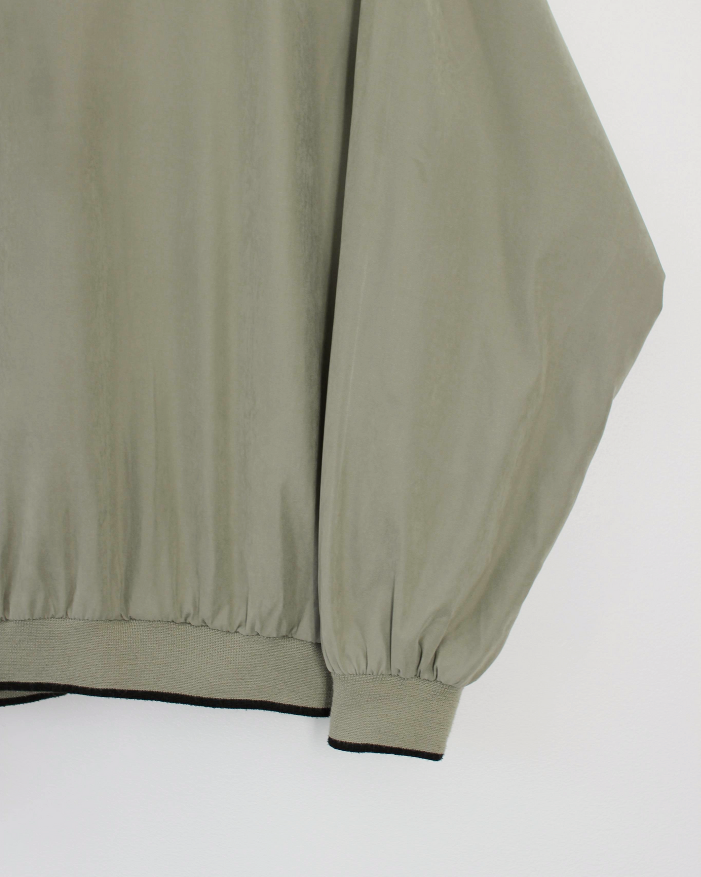 90s Pebble Beach Khaki Green V-Neck Windbreaker (M)