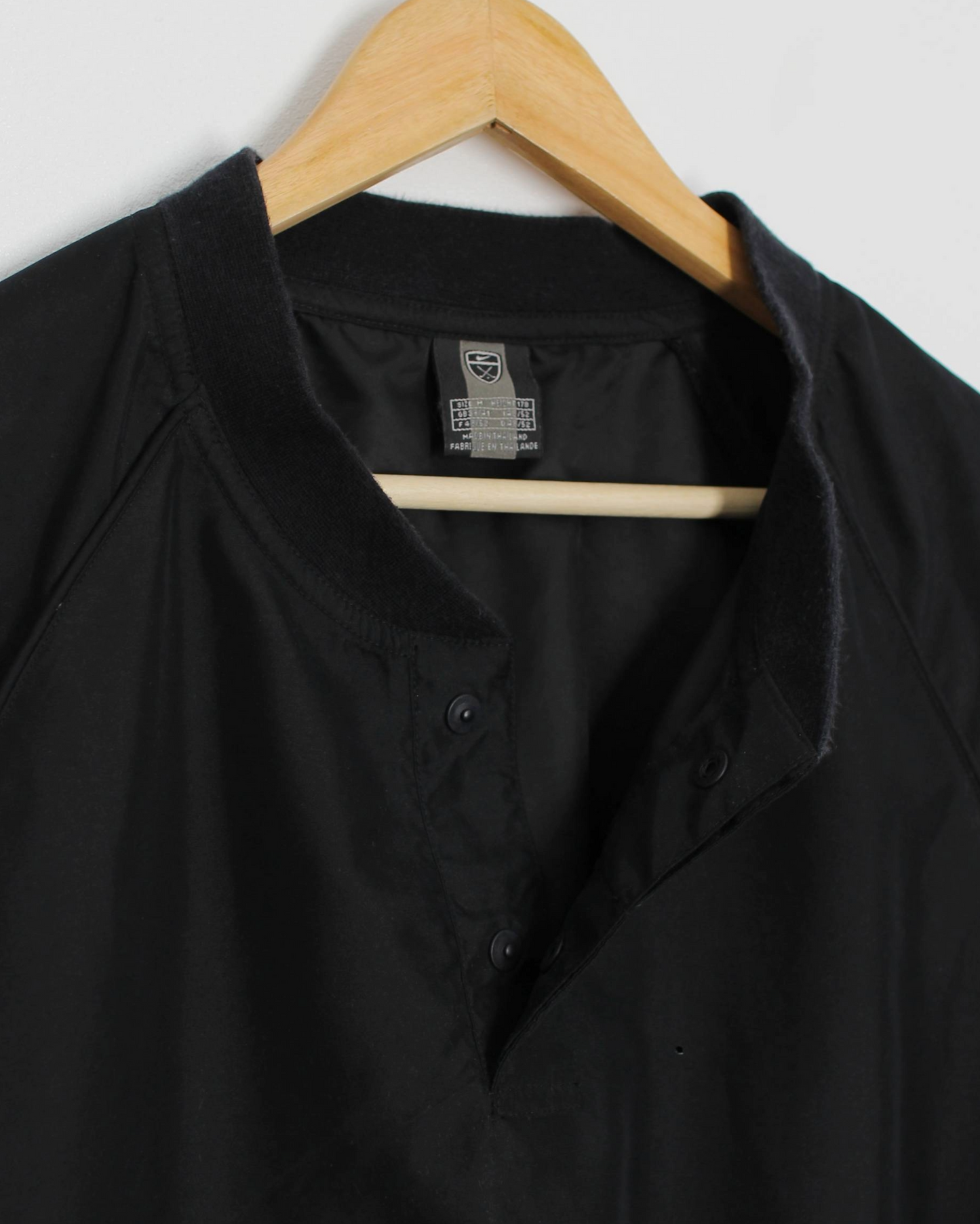 00s Nike Black Quarter-Snap Windbreaker (M)