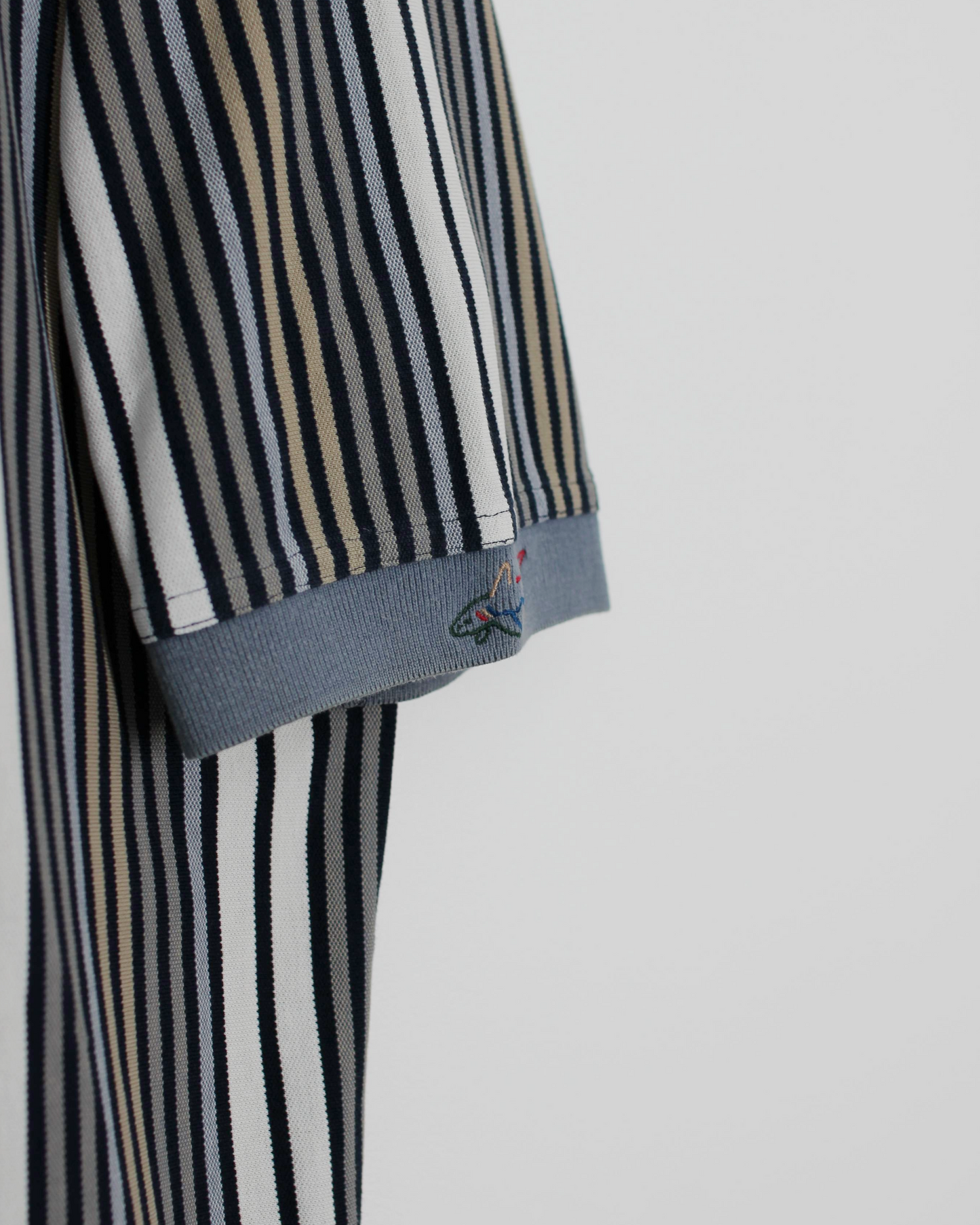 90s Greg Norman Abstract Striped Polo-Shirt (M)