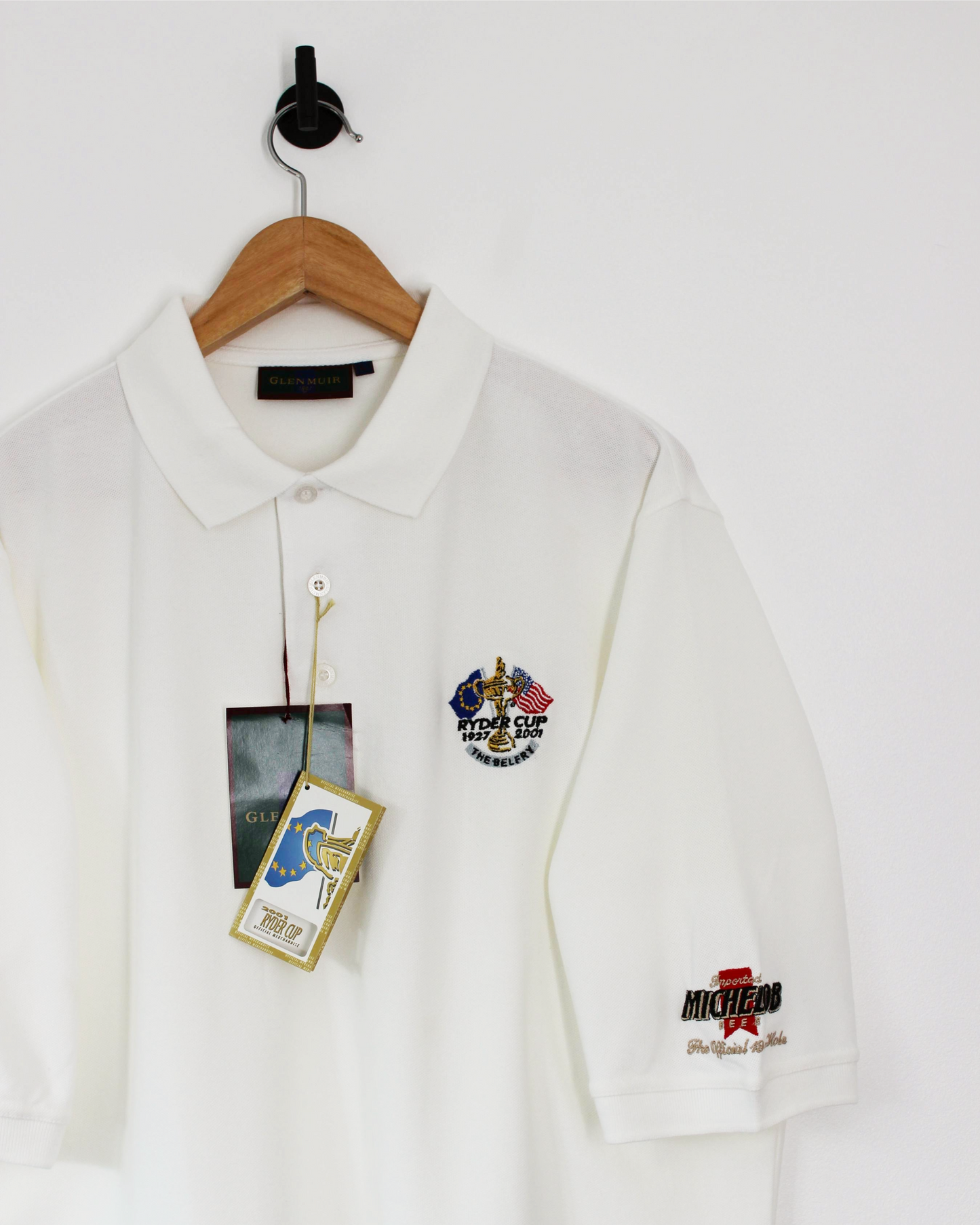 2001 Ryder Cup Glenmuir White Polo-Shirt with Tags (L)