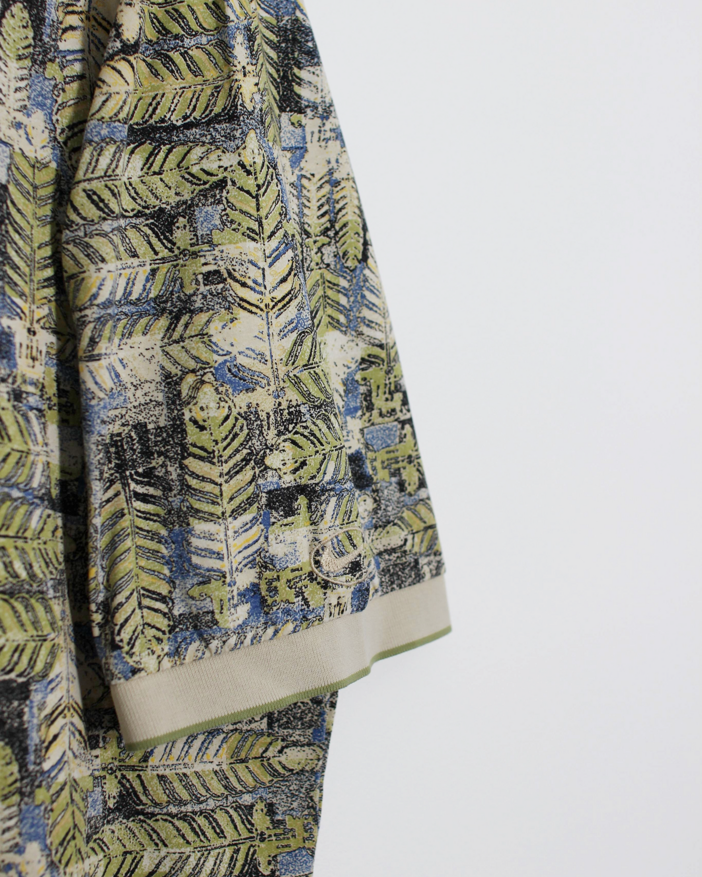90s Nike Abstract Palm Leaf Polo-Shirt (L)
