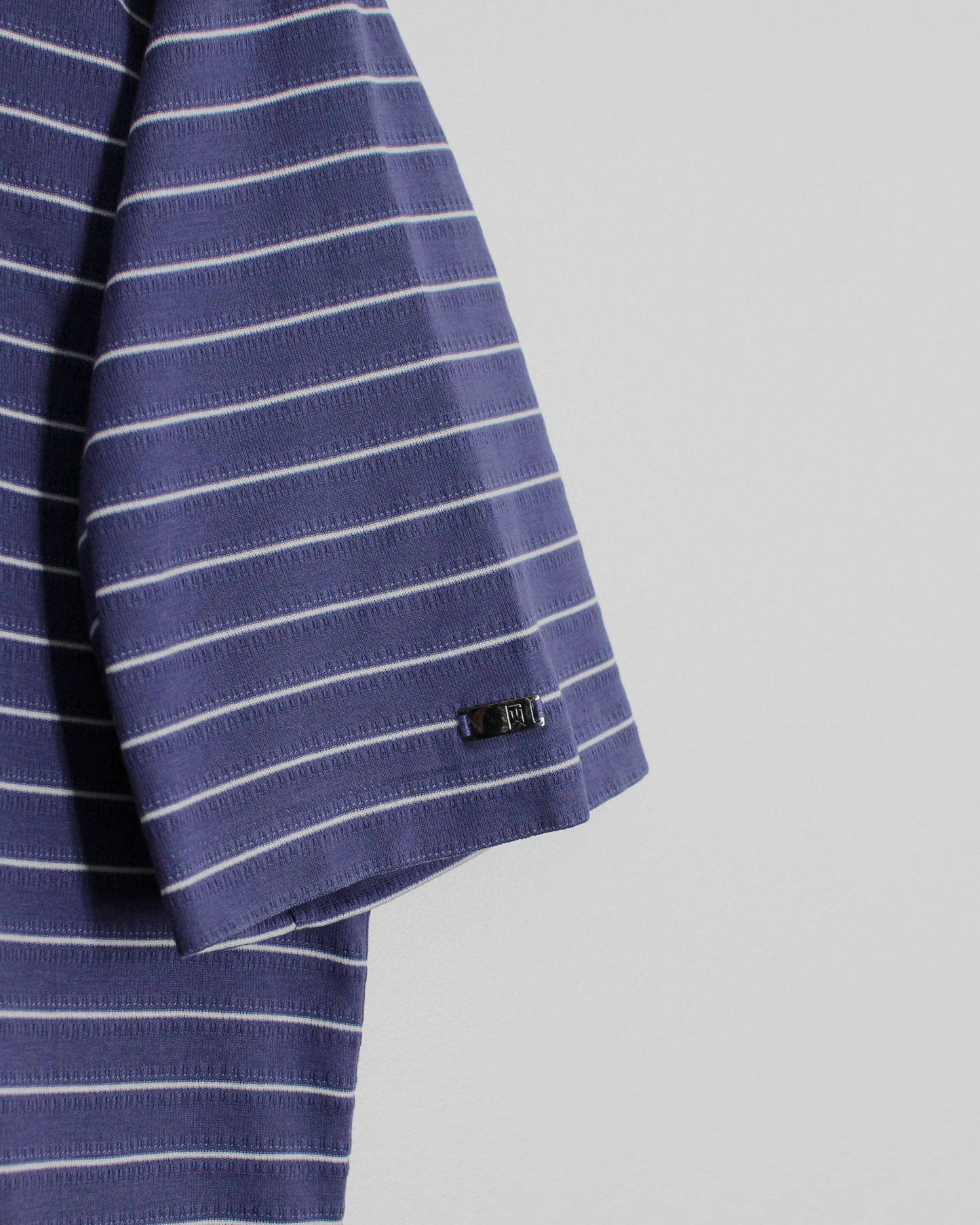 00s Nike Tiger Woods Blue/White Striped Polo-Shirt (M)