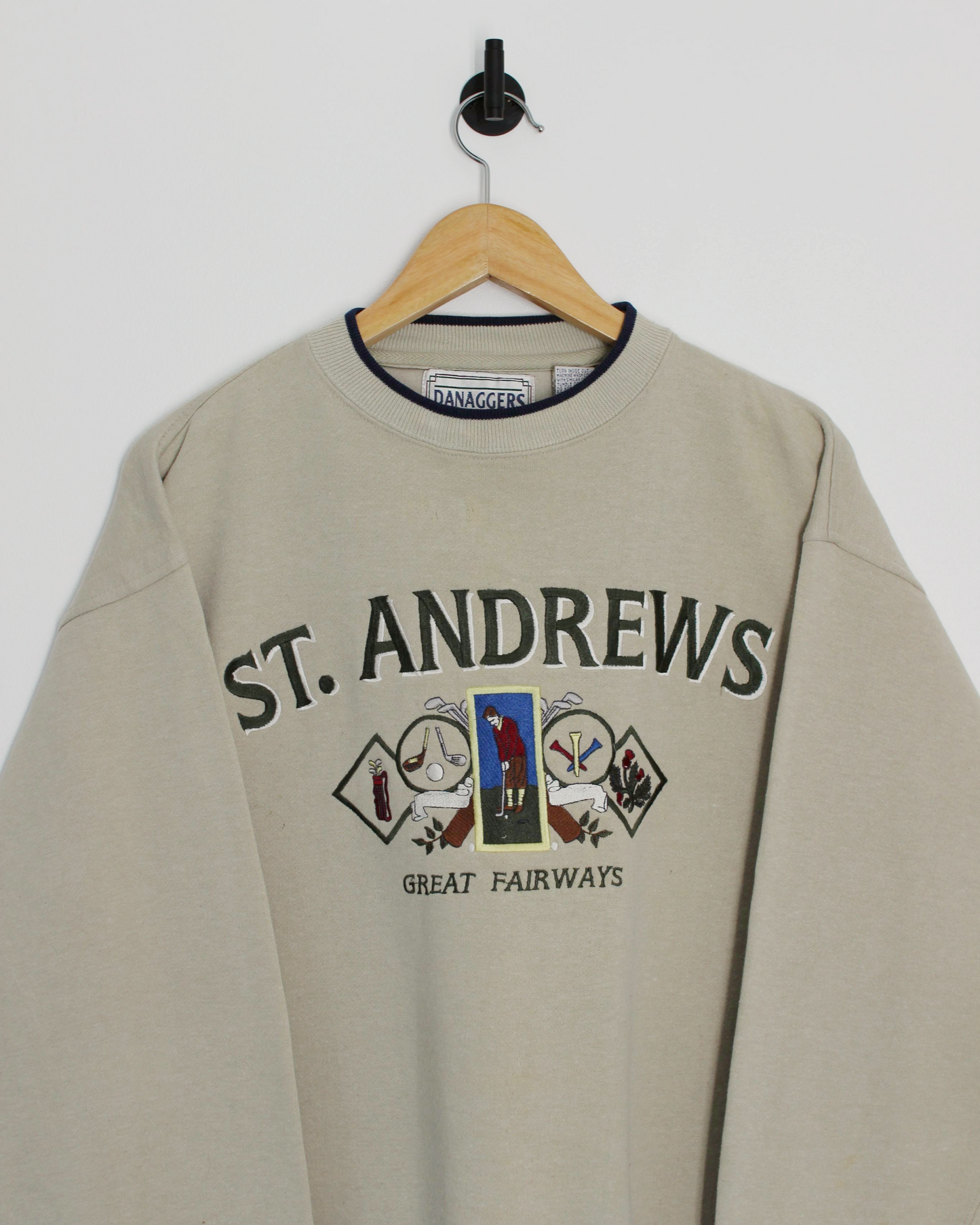 90s St Andrews ‘Great Fairways’ Crewneck Sweatshirt (M)