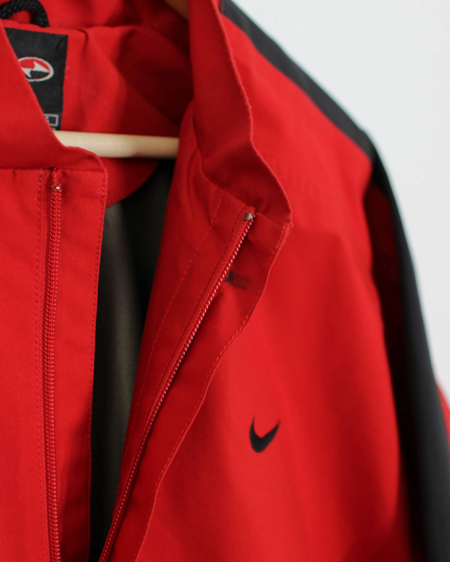 90s Nike Yin Yang Red/Black Half-Zip Windbreaker (L/XL)