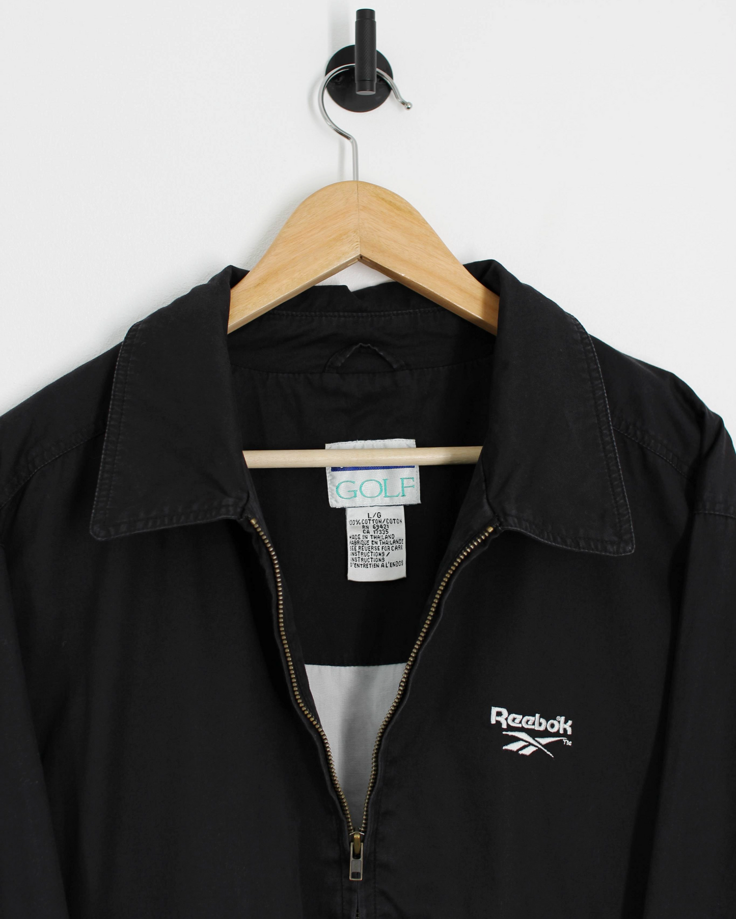 90s Reebok Golf Black Harrington Style Jacket (L)