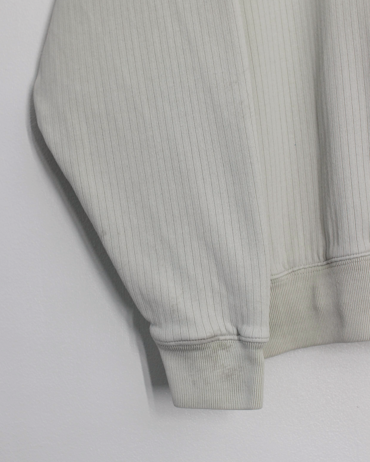 00s Nike Cream Rib Knit Crewneck Sweatshirt (S)