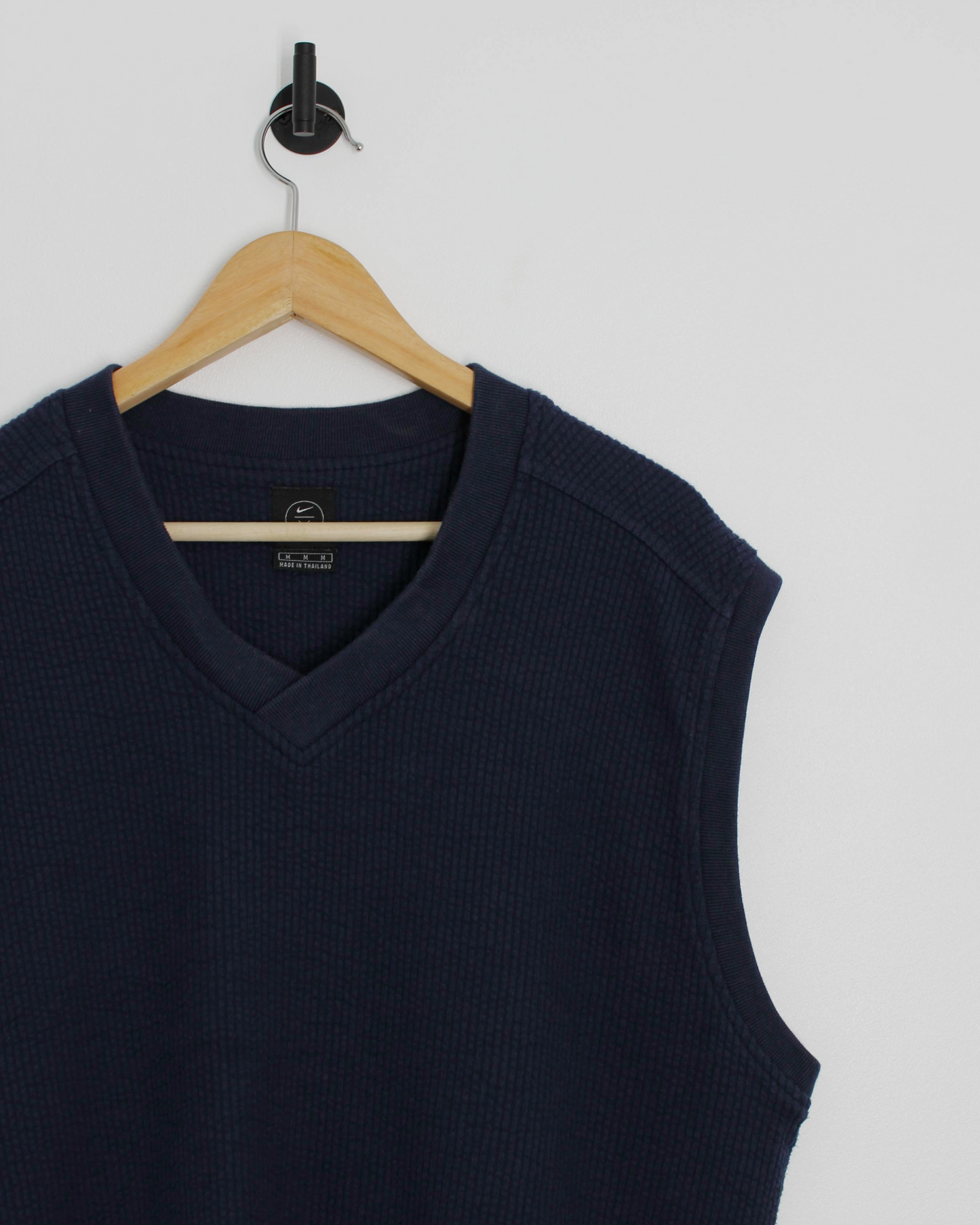 90s Nike Navy Ribbed Golf Vest (M)