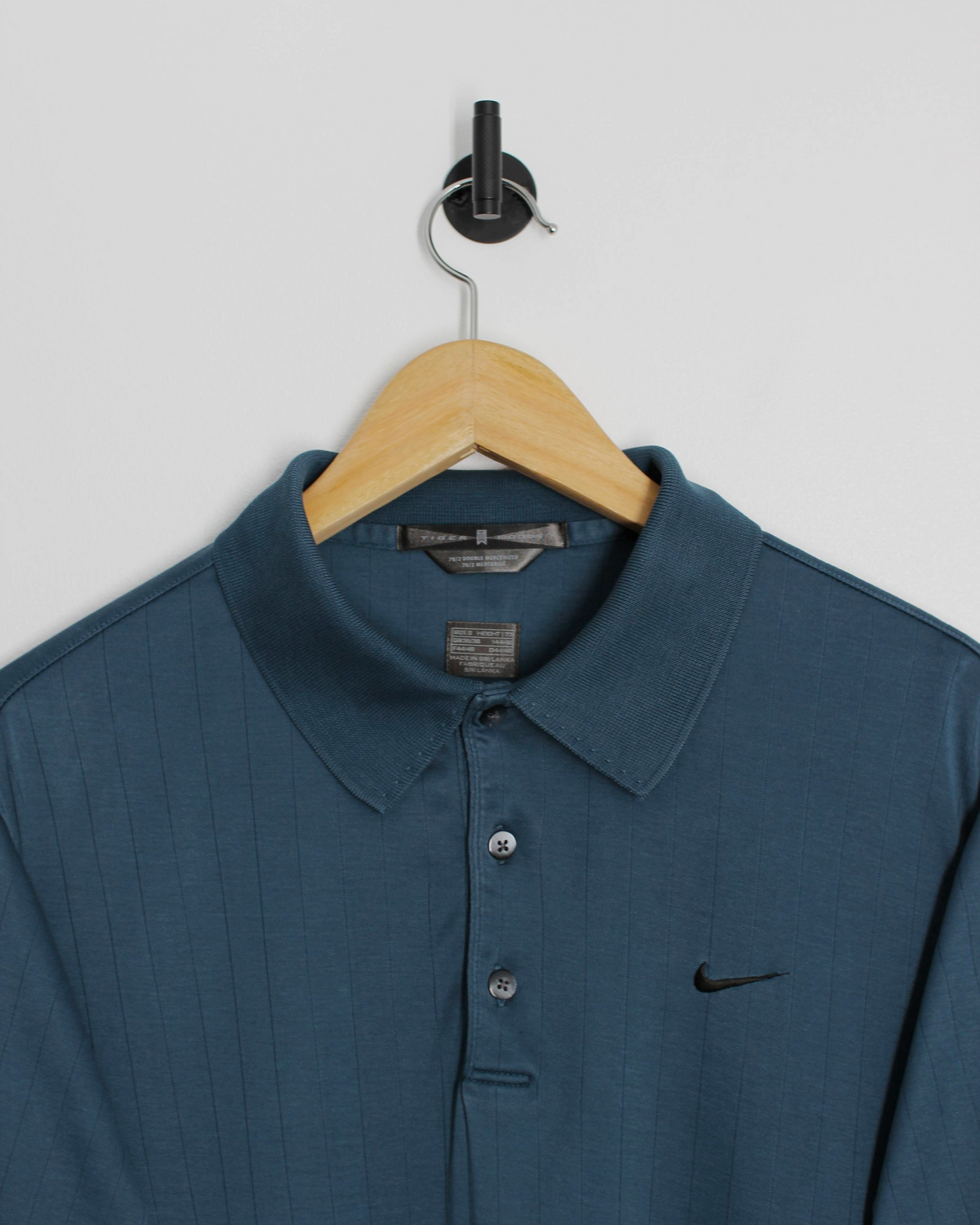 00s Nike Tiger Woods Deep Blue Polo-Shirt (S)