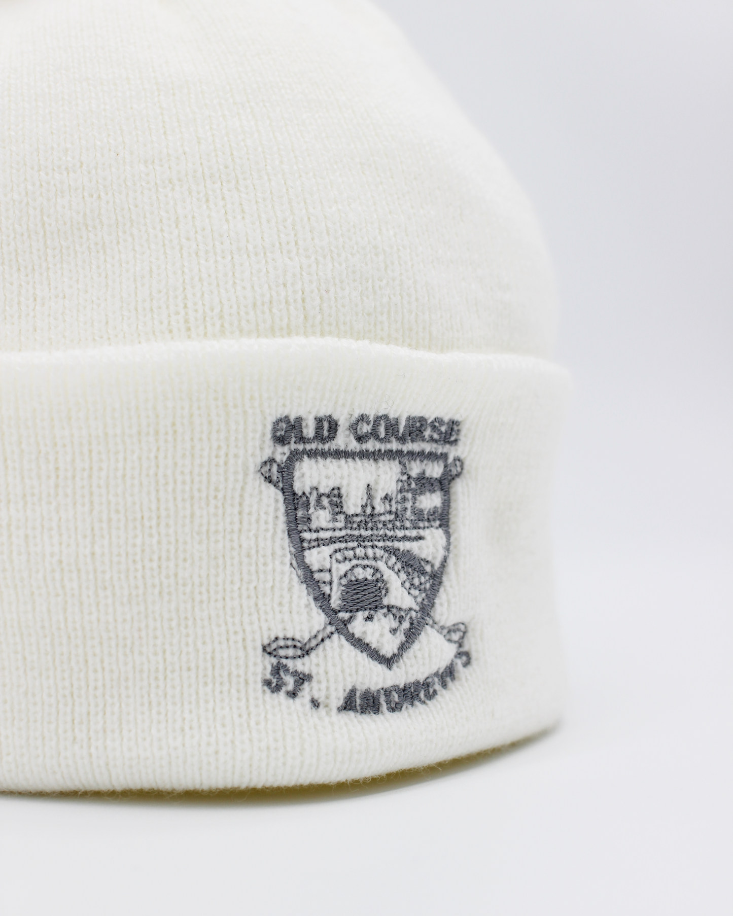 00s Old Course St Andrews White Bobble Beanie Hat