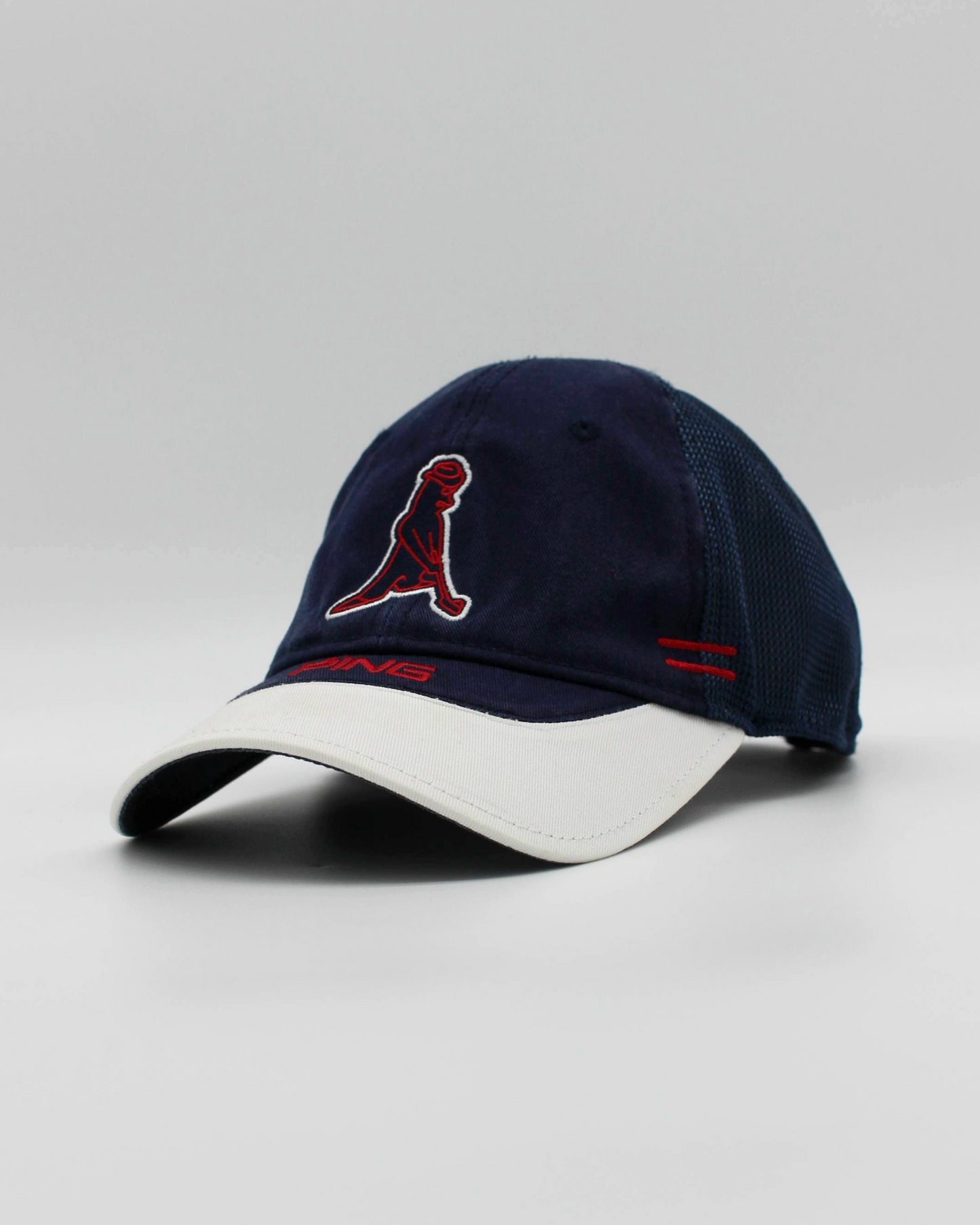 00s Ping Navy ‘Ping Man’ Logo Cap (S)