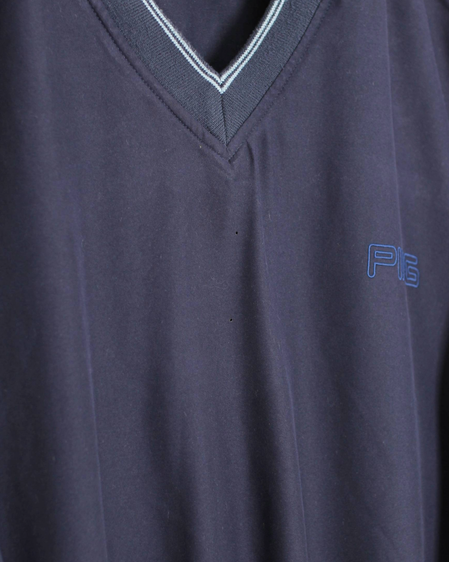 00s Ping Navy/Blue V-Neck Windbreaker (XL)