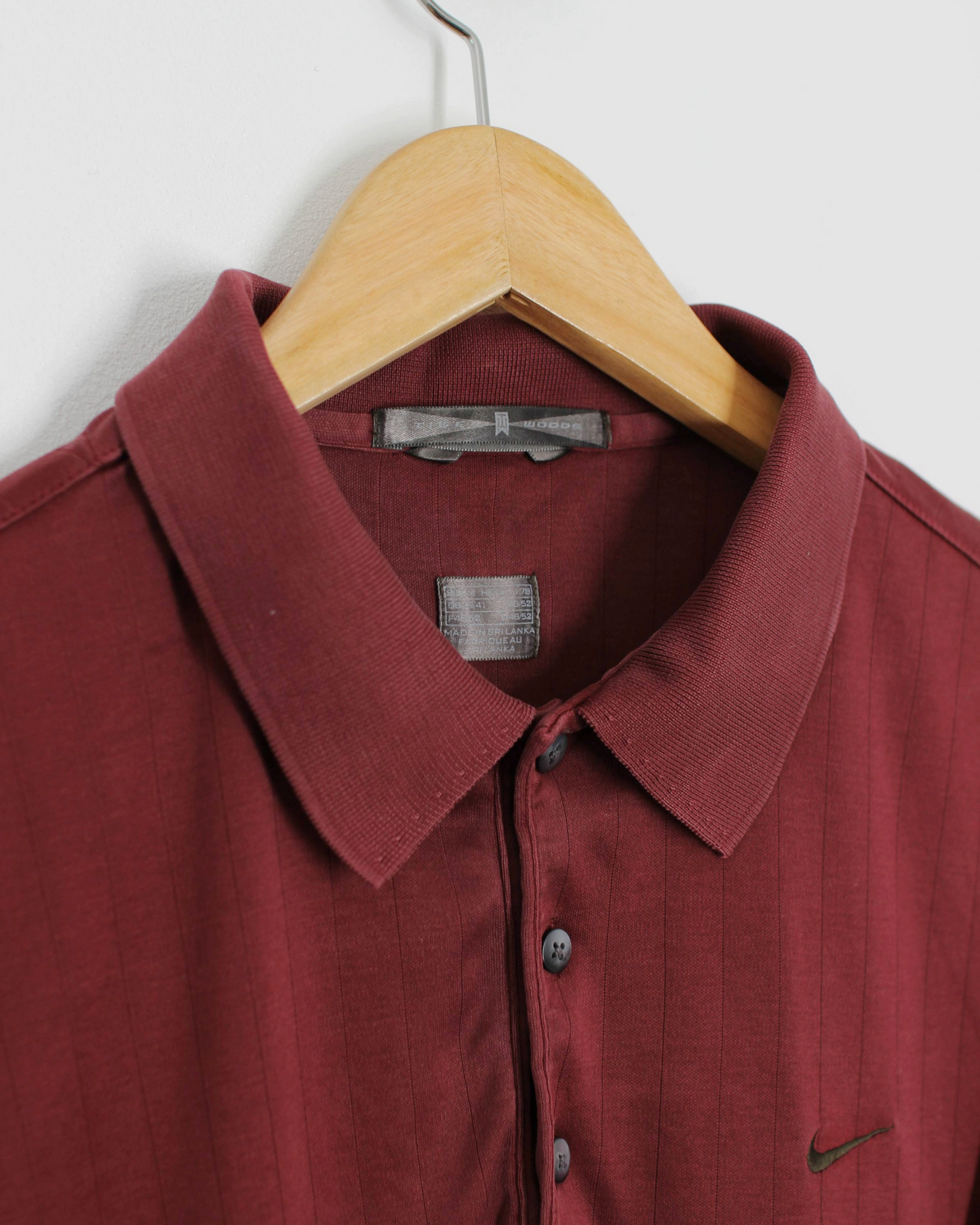 00s Nike Tiger Woods Maroon Polo-Shirt (M)